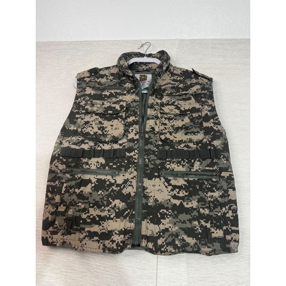 Rothco JR G.I. Boys Ranger Vest Digital Camo Tactical Utility Pockets Large